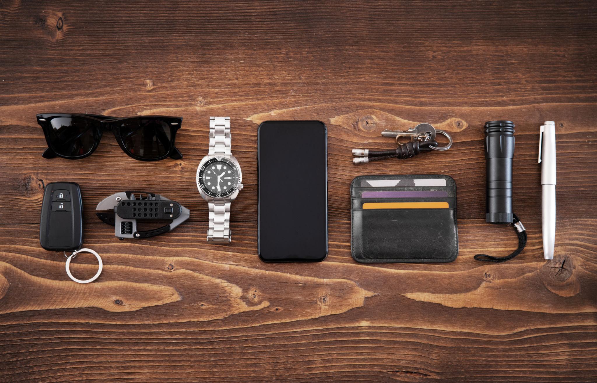 best selling men's accessories 2026 wallet sunglasses watch headphones backpack
