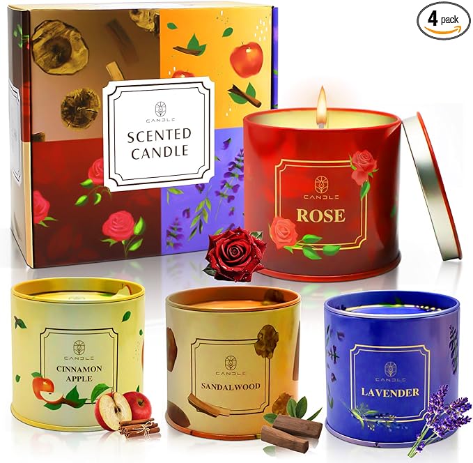 Scented candle gift set for women