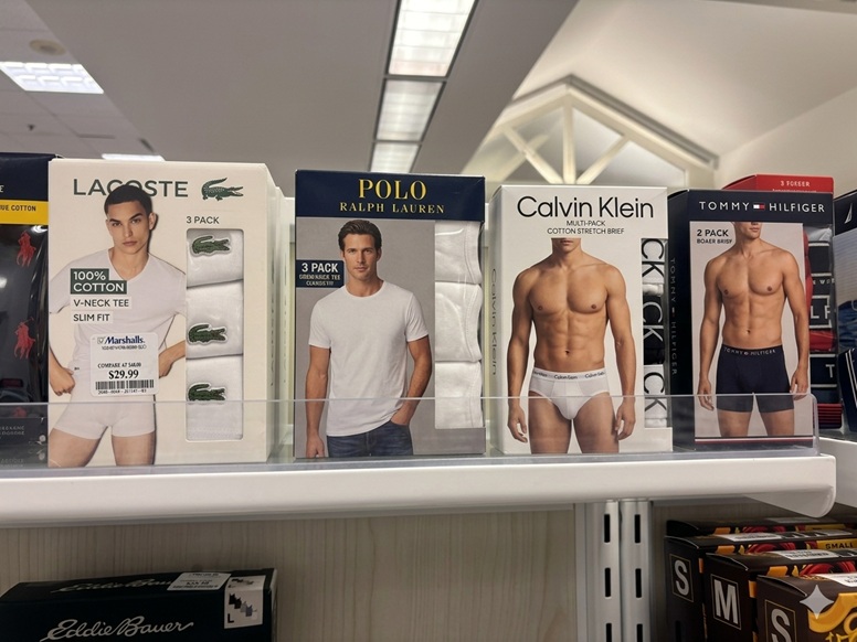 Boxer briefs premium para hombre vistos en Marshalls