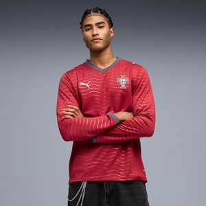 PUMA Mens Playera, Home cuello redondo manga larga réplica Jersey casual