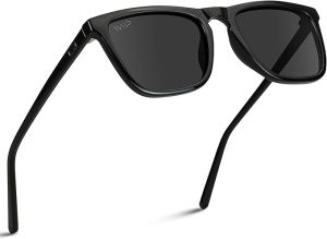 WearMe Pro - Gafas de sol cuadradas modernas con lentes polarizadas para hombres