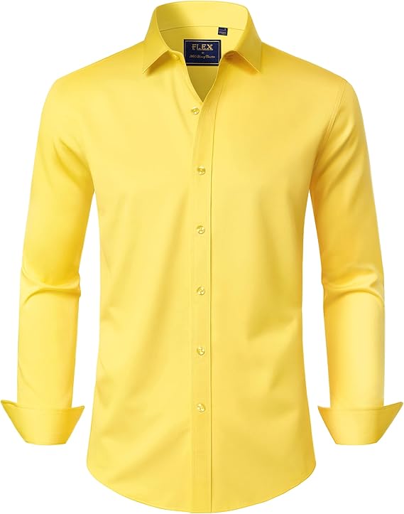 Camisa amarilla J.VER para hombre