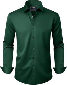 Camisa elástica antia arrugas