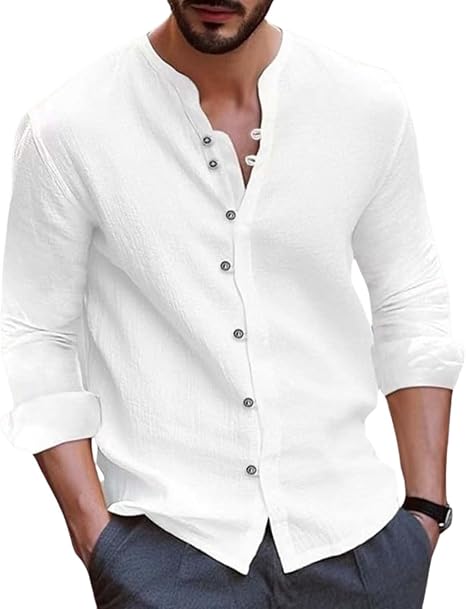 Camisa de lino premium para hombre