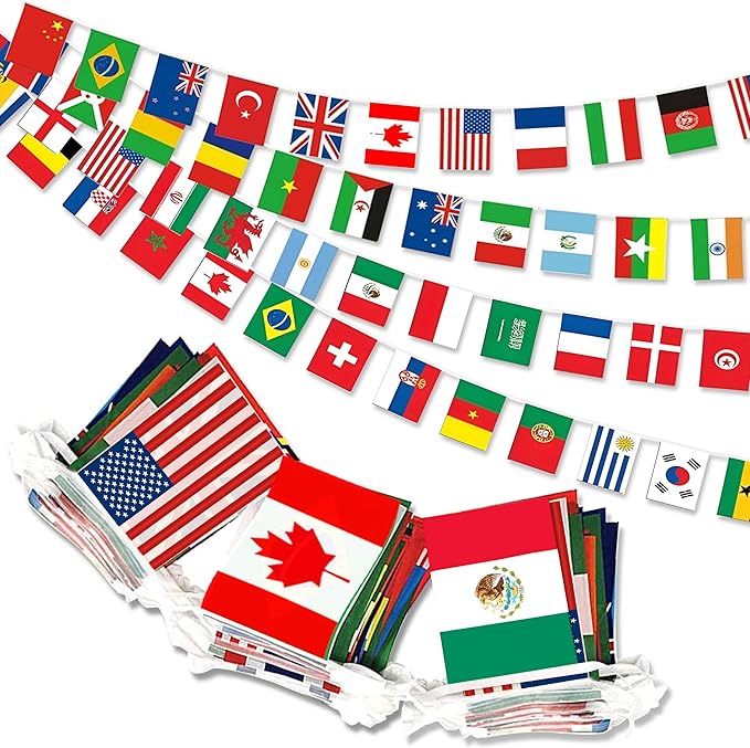 Bandera de cuerda de 100 países Mundial 2026