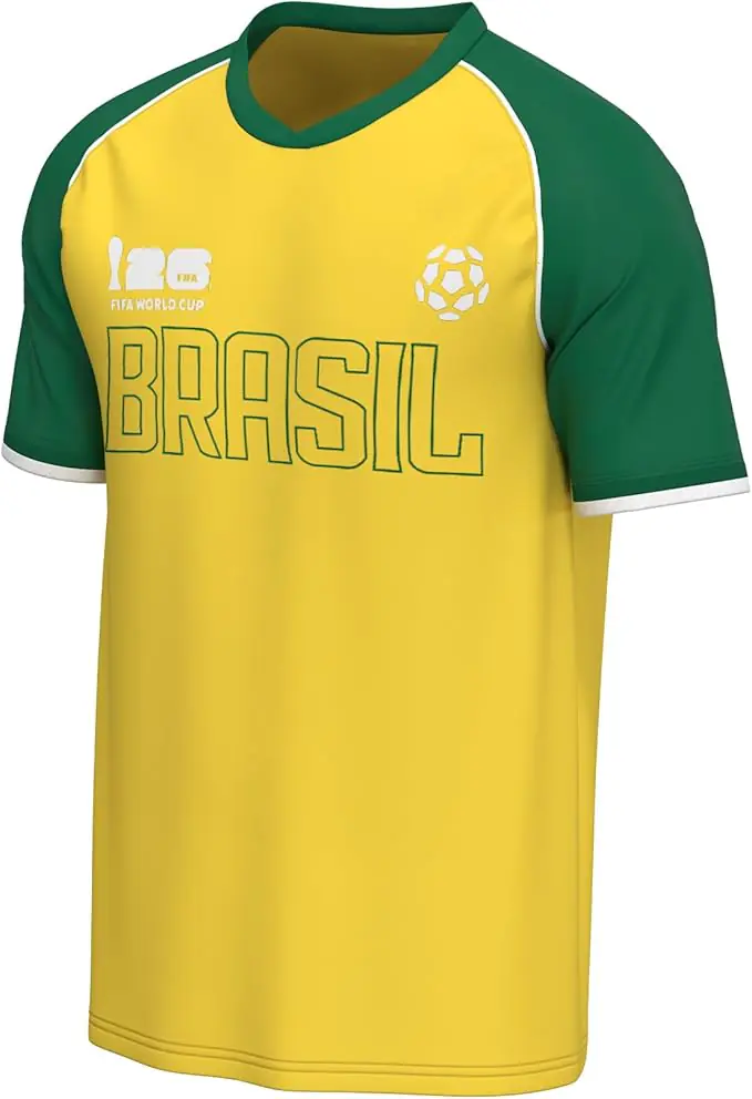 Brazil inspired soccer jersey 2026