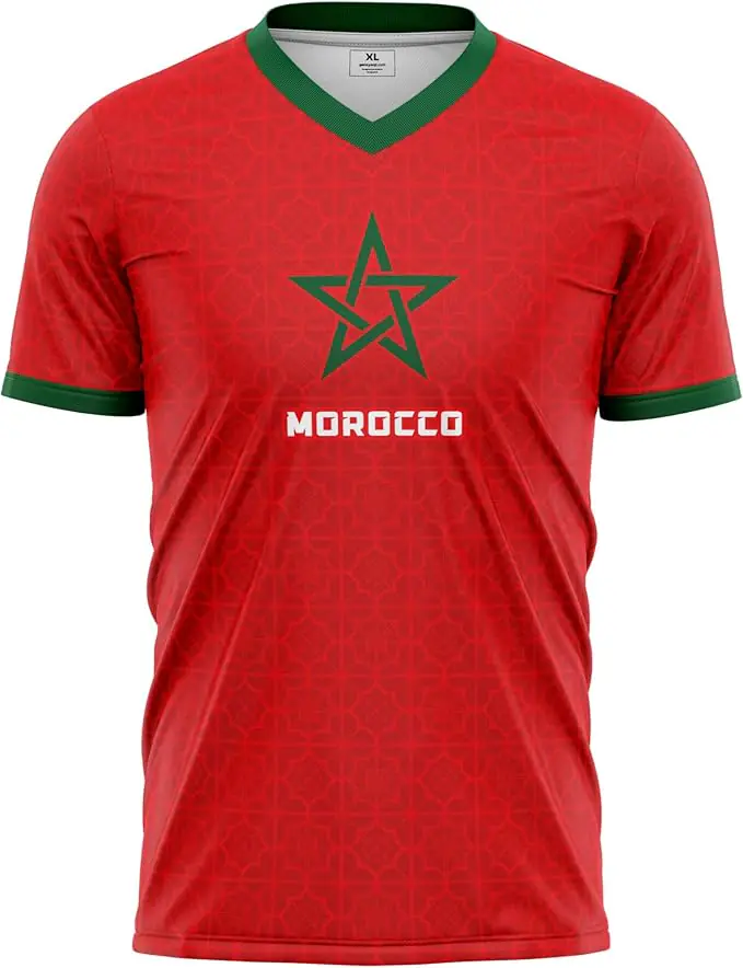 Morocco inspired soccer jersey 2026