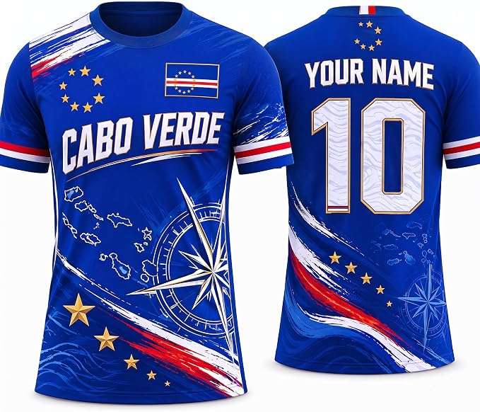Productos Recomendados Custom Cabo Verde Soccer Jersey - Personalized Cape Verde Pride Football Shirt