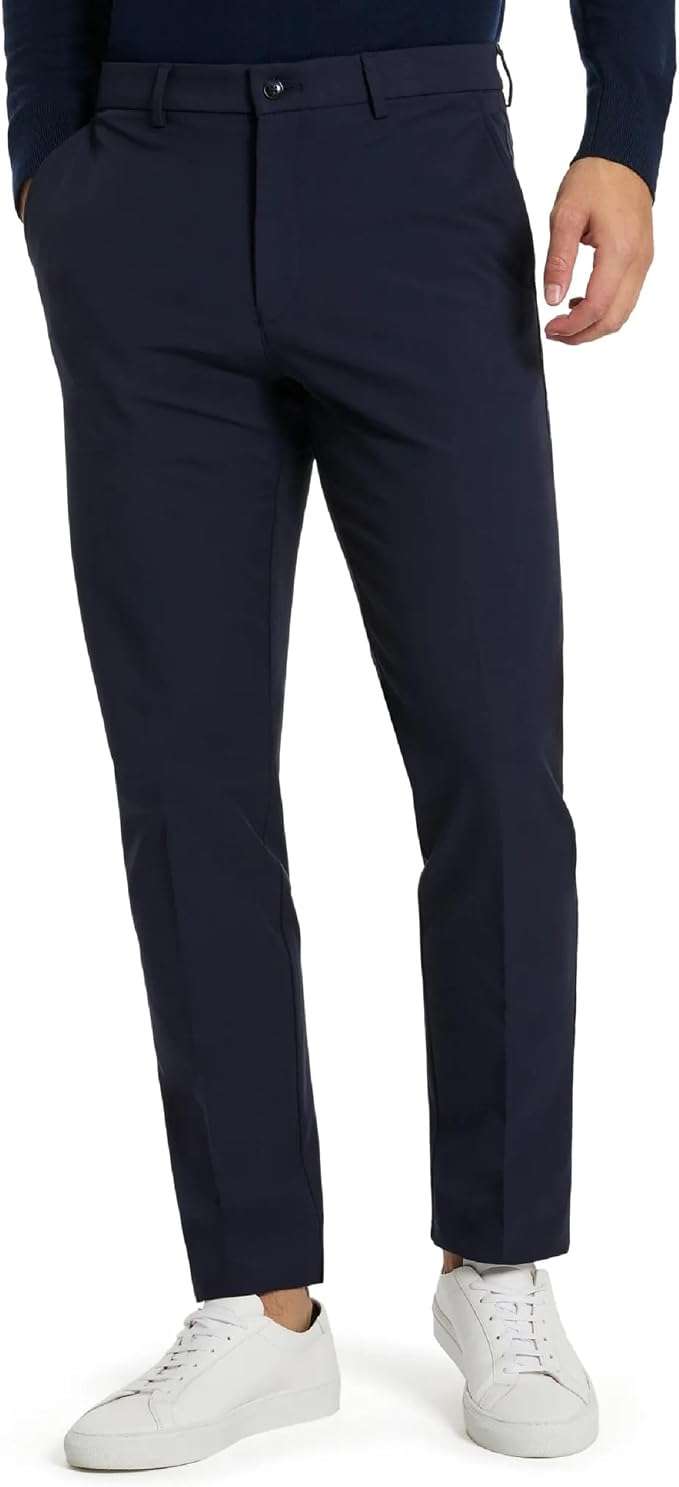 Michael Kors Bedford Classic Fit black stretch business casual pants