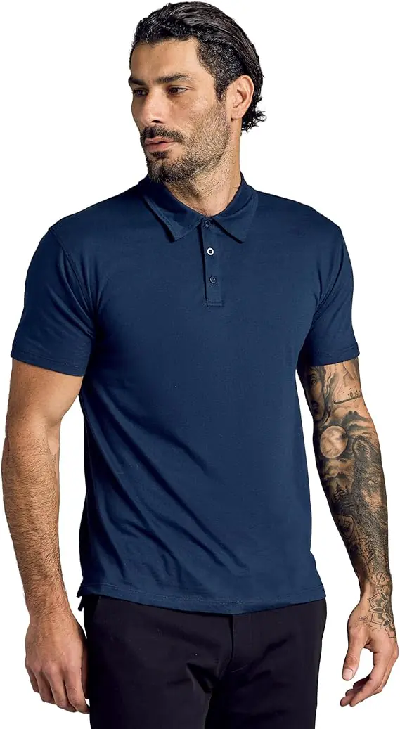 True Classic modern fitted polo shirt for men